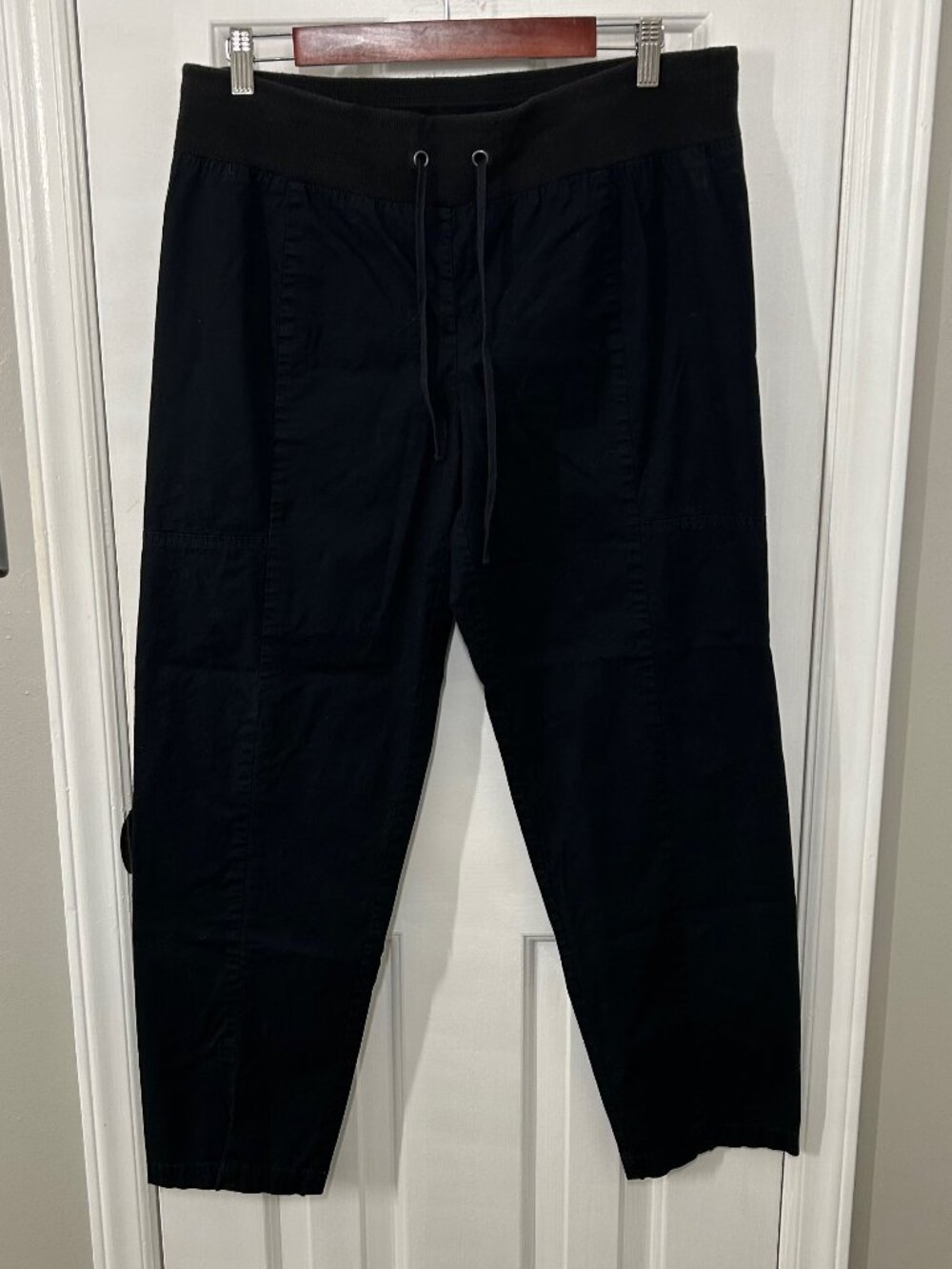 Eileen Fisher Size M Medium Black Pull On Drawstring Pants